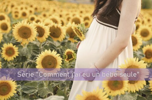 femme enceinte seule au milieu des tournesols