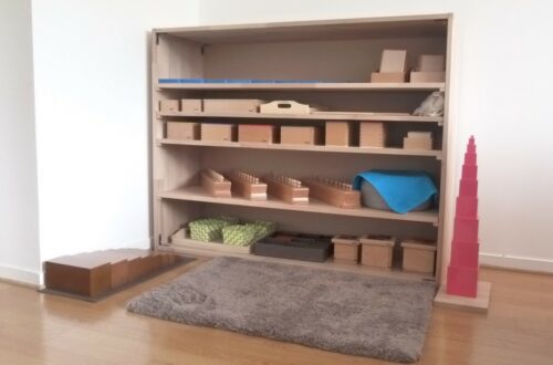 étagère matériel montessori vie sensorielle