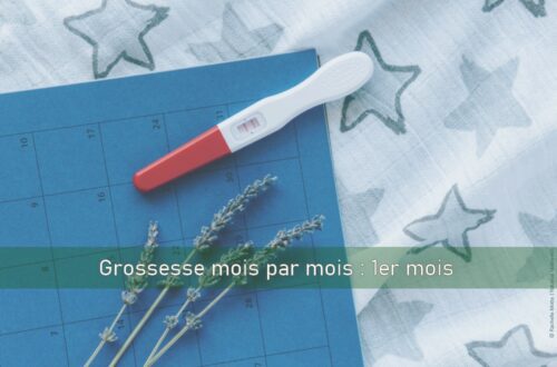test de grossesse positif sur un calendrier