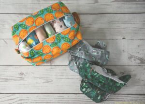couches lavables dans une pochette