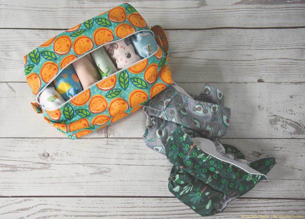 couches lavables dans une pochette